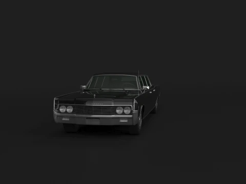 1966 Lincoln Continental Executive Limousine 3D Model