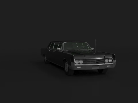 1966 Lincoln Continental Executive Limousine 3D Model