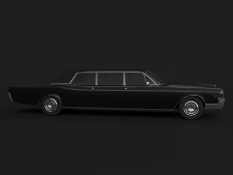 1966 Lincoln Continental Executive Limousine 3D Model