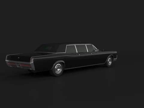 1966 Lincoln Continental Executive Limousine 3D Model