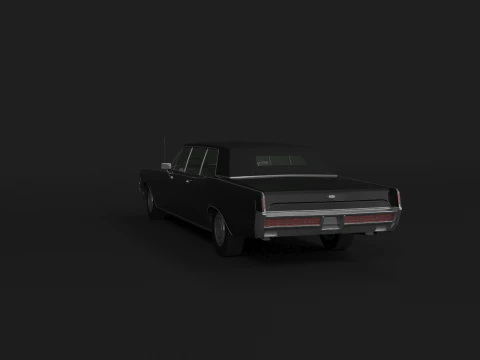 1966 Lincoln Continental Executive Limousine 3D Model