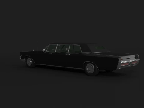 1966 Lincoln Continental Executive Limousine 3D Model