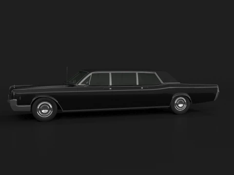 1966 Lincoln Continental Executive Limousine 3D Model