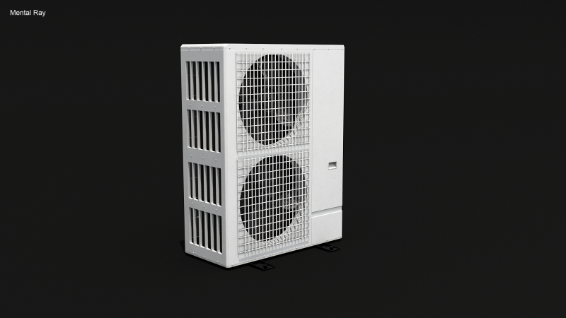 Pompe &agrave; chaleur &agrave; air Modèle 3D .c4d .max .obj .3ds .fbx .stl .blend 