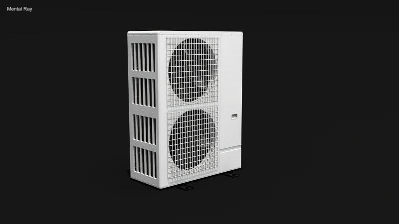 Air Heat Pump 3D Model .c4d .max .obj .3ds .fbx .stl .blend