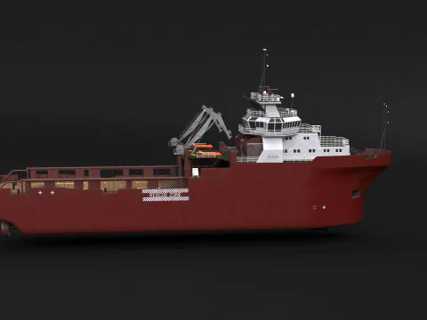 Anchor Handling Tug Supply Vessel 3D Model