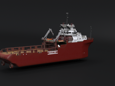 Nave da rifornimento per rimorchiatori per la movimentazione dell'ancora Modello 3D