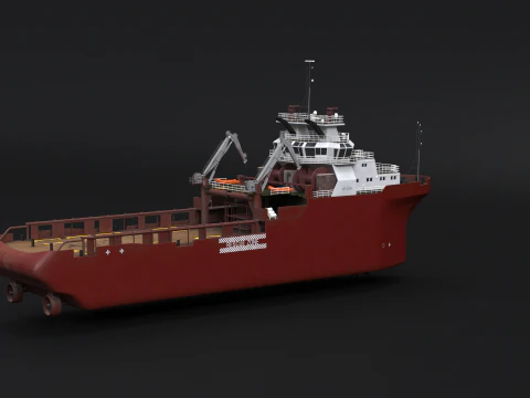 Anchor Handling Tug Supply Vessel 3D Model
