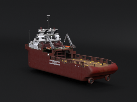 Nave da rifornimento per rimorchiatori per la movimentazione dell'ancora Modello 3D