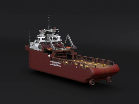 Anchor Handling Tug Supply Vessel 3D Model
