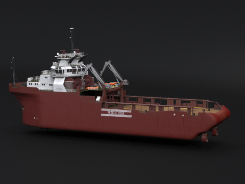 Nave da rifornimento per rimorchiatori per la movimentazione dell'ancora Modello 3D