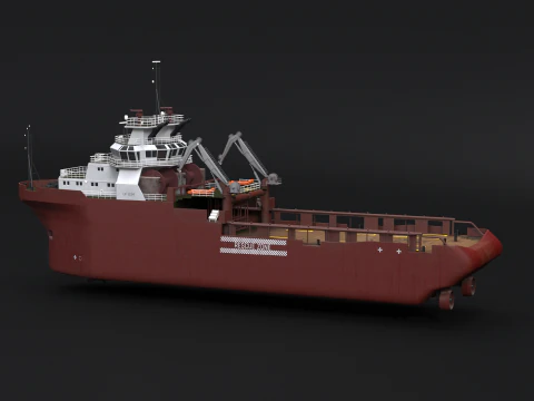 Anchor Handling Tug Supply Vessel 3D Model