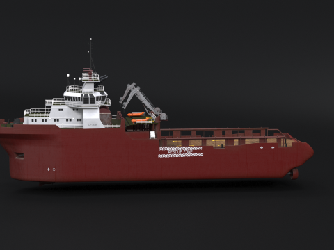 Nave da rifornimento per rimorchiatori per la movimentazione dell'ancora Modello 3D