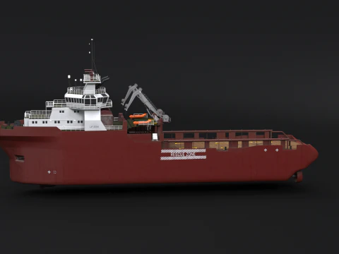 Anchor Handling Tug Supply Vessel 3D Model