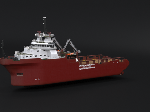 Nave da rifornimento per rimorchiatori per la movimentazione dell'ancora Modello 3D