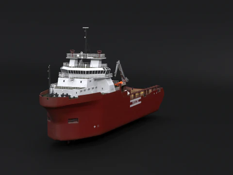Anchor Handling Tug Supply Vessel 3D Model