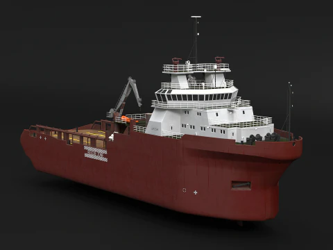 Anchor Handling Tug Supply Vessel 3D Model