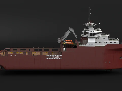 Anchor Handling Tug Supply Vessel 3D Model