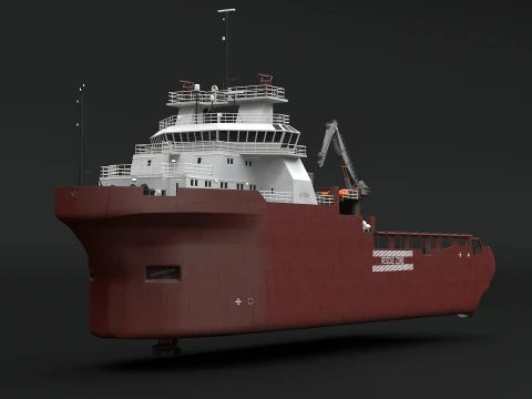 Anchor Handling Tug Supply Vessel 3D Model