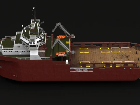 Anchor Handling Tug Supply Vessel 3D Model