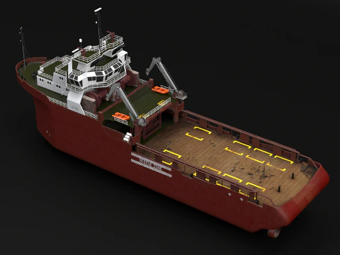 Anchor Handling Tug Supply Vessel 3D Model