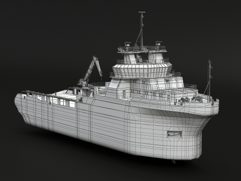 Nave da rifornimento per rimorchiatori per la movimentazione dell'ancora Modello 3D