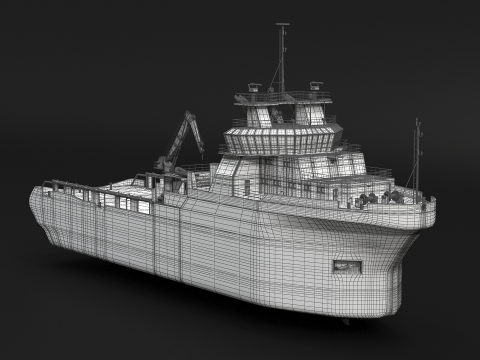 Nave da rifornimento per rimorchiatori per la movimentazione dell'ancora Modello 3D