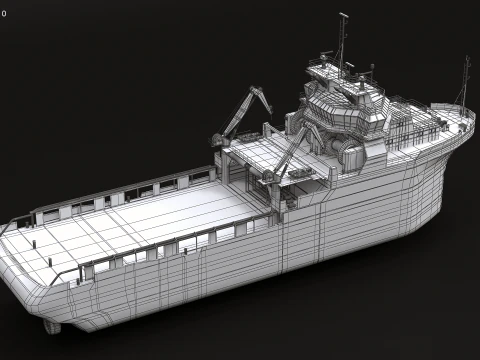 Anchor Handling Tug Supply Vessel 3D Model