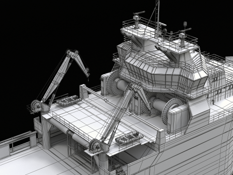 Nave da rifornimento per rimorchiatori per la movimentazione dell'ancora Modello 3D