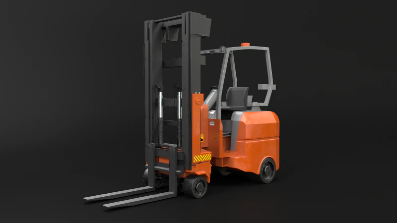 Carrello elevatore elettrico articolato Modello 3D .c4d .max .obj .3ds .fbx .stl .blend