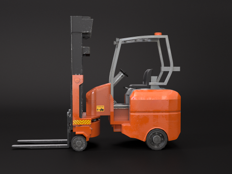 आर्टिकुलेटेड इलेक्ट्रिक फोर्कलिफ्ट 3D मॉडल