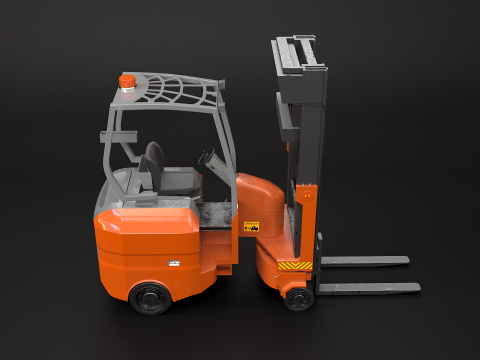 आर्टिकुलेटेड इलेक्ट्रिक फोर्कलिफ्ट 3D मॉडल