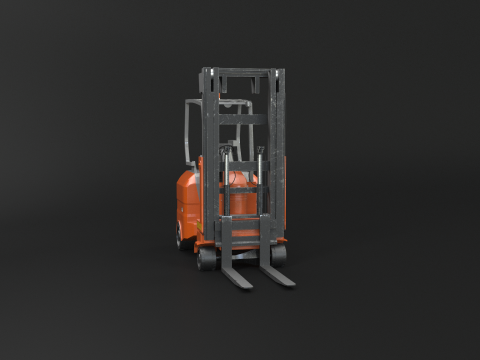 आर्टिकुलेटेड इलेक्ट्रिक फोर्कलिफ्ट 3D मॉडल
