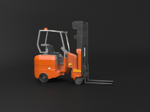 आर्टिकुलेटेड इलेक्ट्रिक फोर्कलिफ्ट 3D मॉडल