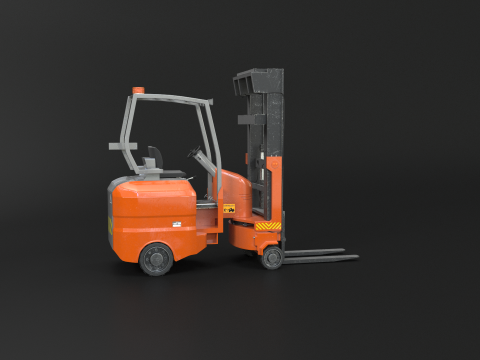 आर्टिकुलेटेड इलेक्ट्रिक फोर्कलिफ्ट 3D मॉडल