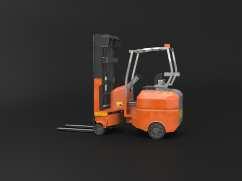 आर्टिकुलेटेड इलेक्ट्रिक फोर्कलिफ्ट 3D मॉडल