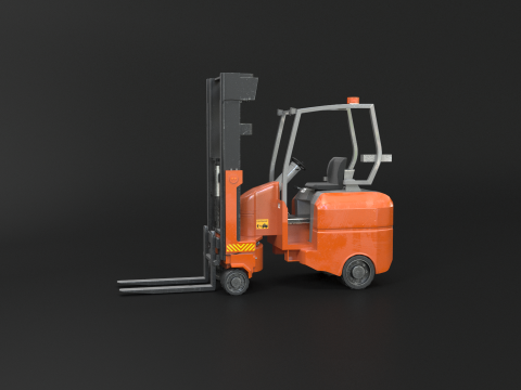 आर्टिकुलेटेड इलेक्ट्रिक फोर्कलिफ्ट 3D मॉडल