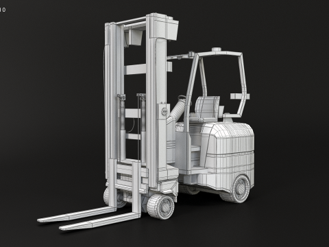 आर्टिकुलेटेड इलेक्ट्रिक फोर्कलिफ्ट 3D मॉडल