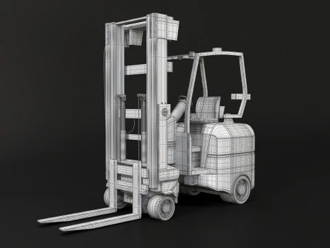 Carrello elevatore elettrico articolato Modello 3D