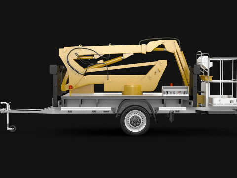 Remorque de cueilleur de cerises Modèle 3D