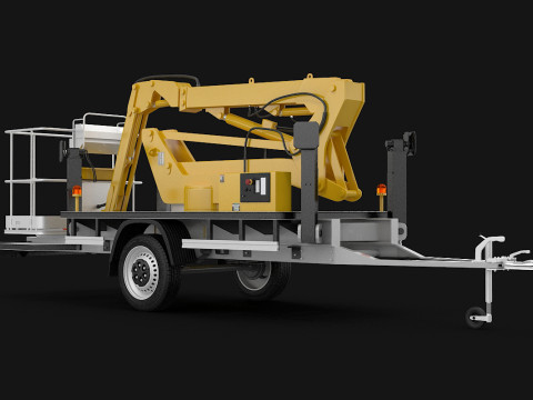 Remorque de cueilleur de cerises Modèle 3D