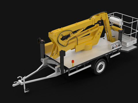 Remorque de cueilleur de cerises Modèle 3D