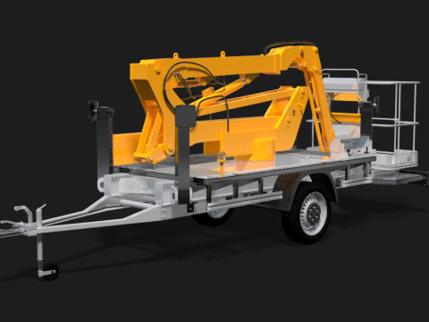 Remorque de cueilleur de cerises Modèle 3D