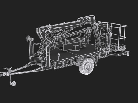 Remorque de cueilleur de cerises Modèle 3D
