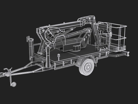 Cherry Picker Trailer 3D Model
