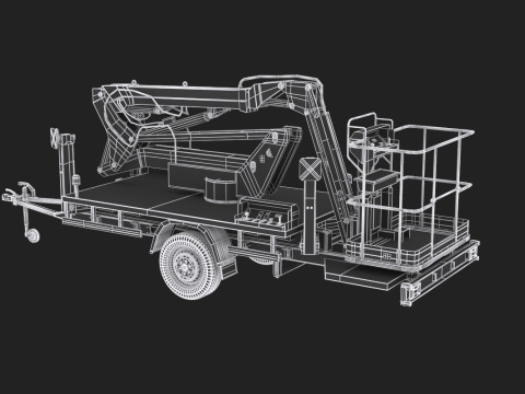 Remorque de cueilleur de cerises Modèle 3D