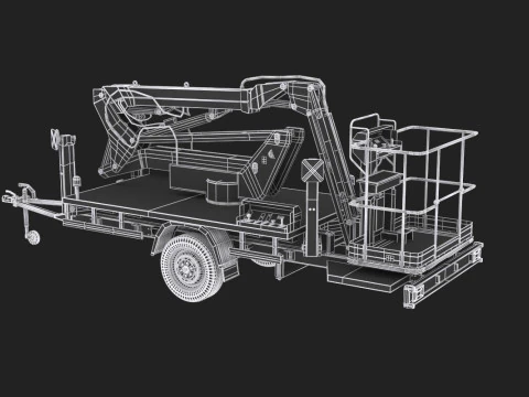 Cherry Picker Trailer 3D Model