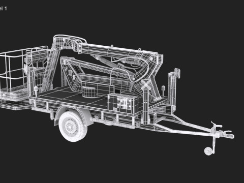 Remorque de cueilleur de cerises Modèle 3D