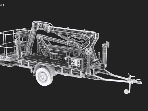 Cherry Picker Trailer 3D Model