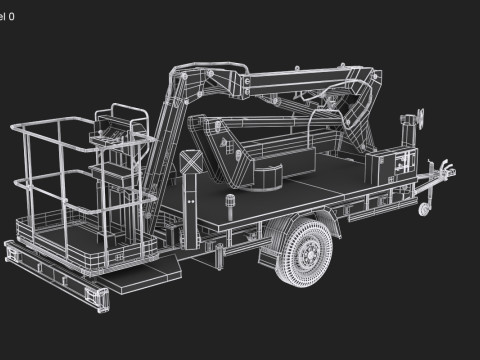 Remorque de cueilleur de cerises Modèle 3D